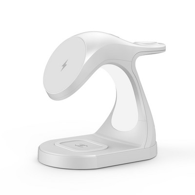 100 W 3 viename magnetinio belaidžio įkroviklio stovas, skirtas iPhone 14 13 12 Pro Max Apple Watch Airpods indukcinio greito įkrovimo doko stočiai