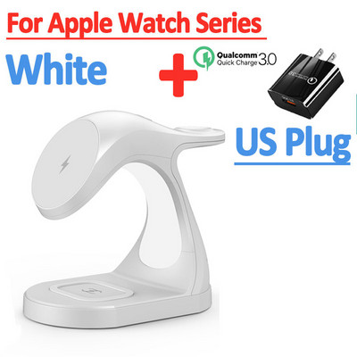 100 W 3 viename magnetinio belaidžio įkroviklio stovas, skirtas iPhone 14 13 12 Pro Max Apple Watch Airpods indukcinio greito įkrovimo doko stočiai