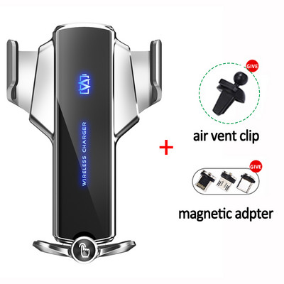Încărcător fără fir pentru mașină 30W Suport pentru telefon auto magnetic pentru iPhone Samsung Xiaomi Stație de încărcare rapidă prin inducție