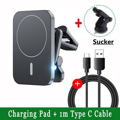 100 W magnetinis automobilinis belaidis įkroviklis automobilinis telefono laikiklis skirtas iPhone 14 13 12 11 Pro Max Mini indukciniam greito įkrovimo stotelei