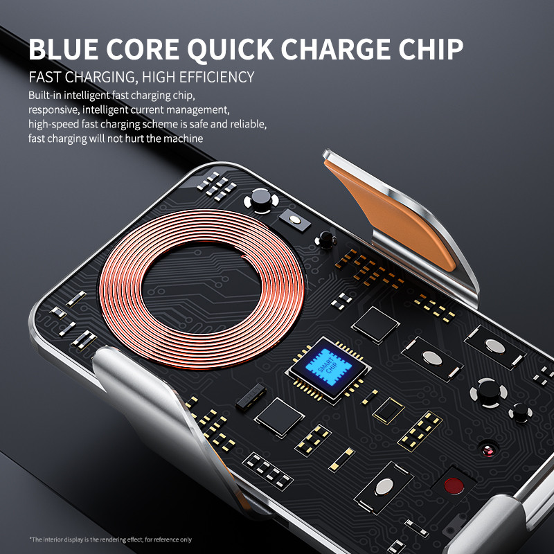 Încărcător fără fir pentru mașină 75W Suport pentru telefon cu montare auto auto pentru iPhone 14 13 12 11 X Samsung Xiaomi Încărcare rapidă cu inducție în infraroșu