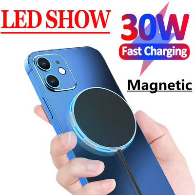30 W magnētiskais bezvadu lādētājs Macsafe IPhone 13 13promax 13pro 13mini 12 12pro 12promax 12mini PD ātrai bezvadu uzlādei