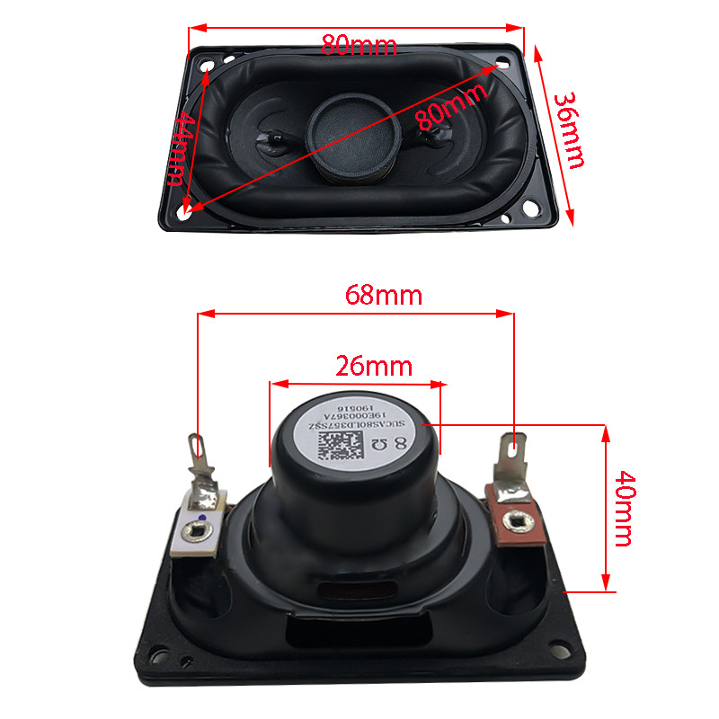 Difuzor Mid-Woofer de 1,75 inch, 15W, 8Ohm, 80*44mm, difuzor de bass pentru home theater, cursă lungă, pentru JBL 2 buc.