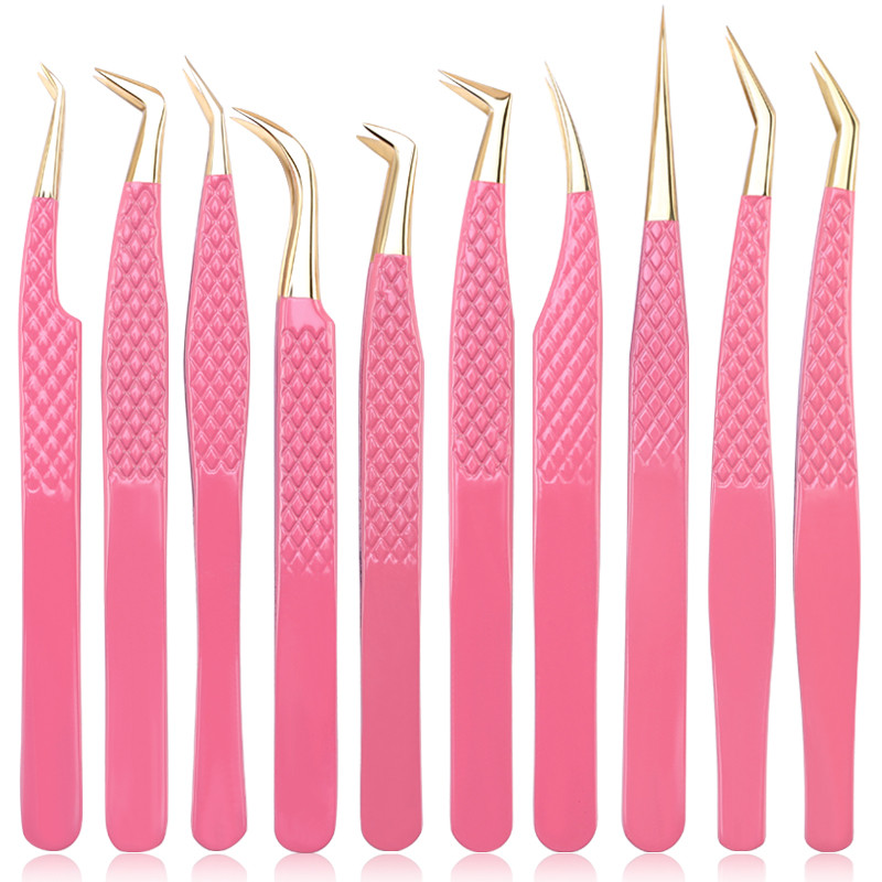 Dirbtinių blakstienų rinkinys priauginimo įrankiai Pincetai nerūdijančio plieno akių pagalvėlės Antakių šepetėliai Juostelė skiepijimui blakstienų priauginimo reikmenys