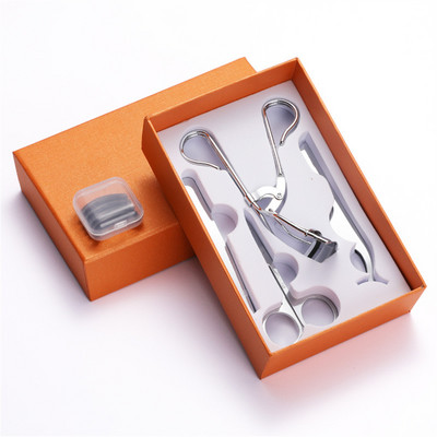 Pensetă pentru sprâncene pentru gene din oțel inoxidabil Flase Eyelash Nipper Instrumente asistente pentru gene Machiaj de frumusețe Set de 4 bucăți Instrumente E1182