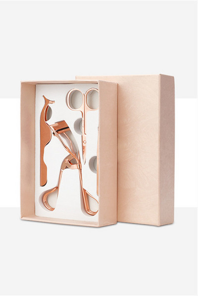 Pensetă pentru sprâncene pentru gene din oțel inoxidabil Flase Eyelash Nipper Instrumente asistente pentru gene Machiaj de frumusețe Set de 4 bucăți Instrumente E1182