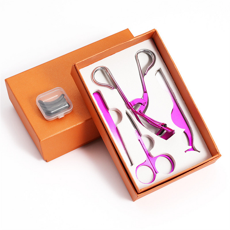 Pensetă pentru sprâncene pentru gene din oțel inoxidabil Flase Eyelash Nipper Instrumente asistente pentru gene Machiaj de frumusețe Set de 4 bucăți Instrumente E1182