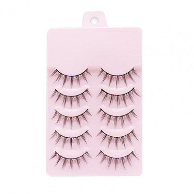 5 pairs/box mākslīgās skropstas, dabīgas, stilīgas kosmētikas pieaudzēšanas skropstas meitenēm, dabīgās mākslīgās skropstas skropstu pieaudzēšana
