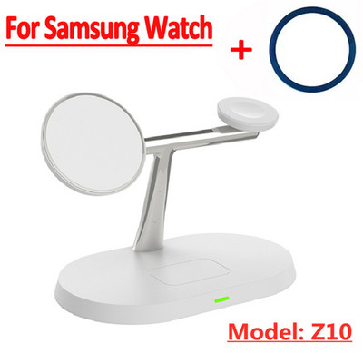Suport de încărcare fără fir magnetic 3 în 1 100W pentru iPhone Samsung S22 S21 Ultra Galaxy Watch 5 Active 2 Stație de andocare de încărcare rapidă