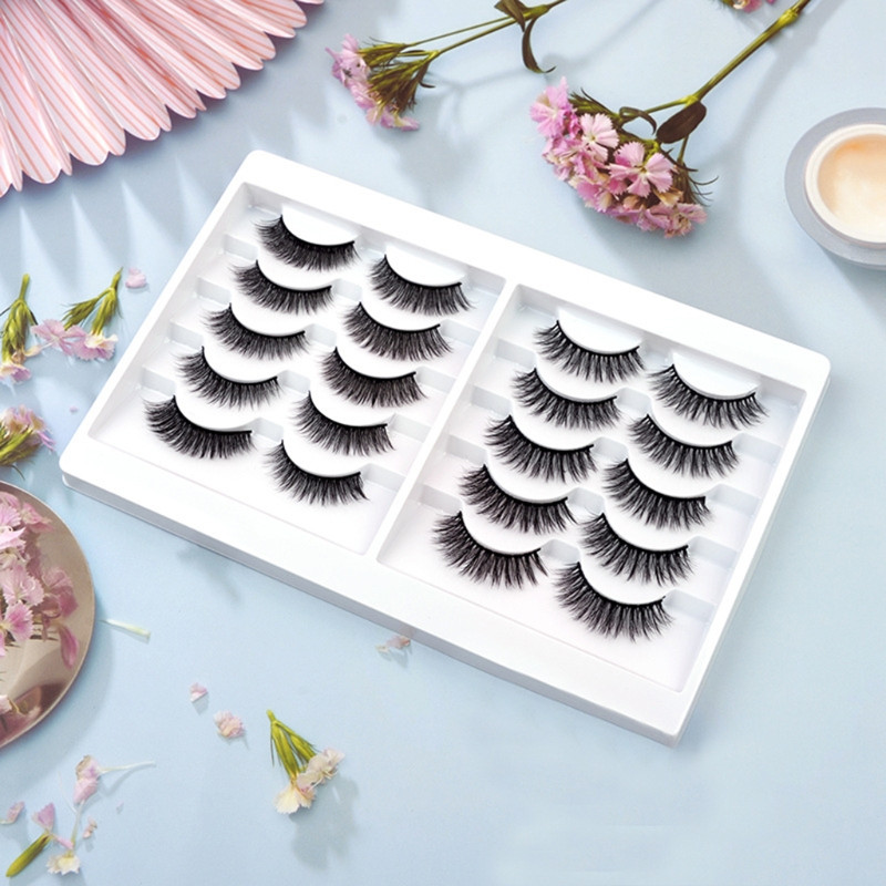 10/14 Pairs Lashes Blakstienos Dirbtinės blakstienos Minkštos dirbtinės blakstienos Dramatiškos apimties natūralios ilgos storos blakstienų priauginimo makiažo priemonė