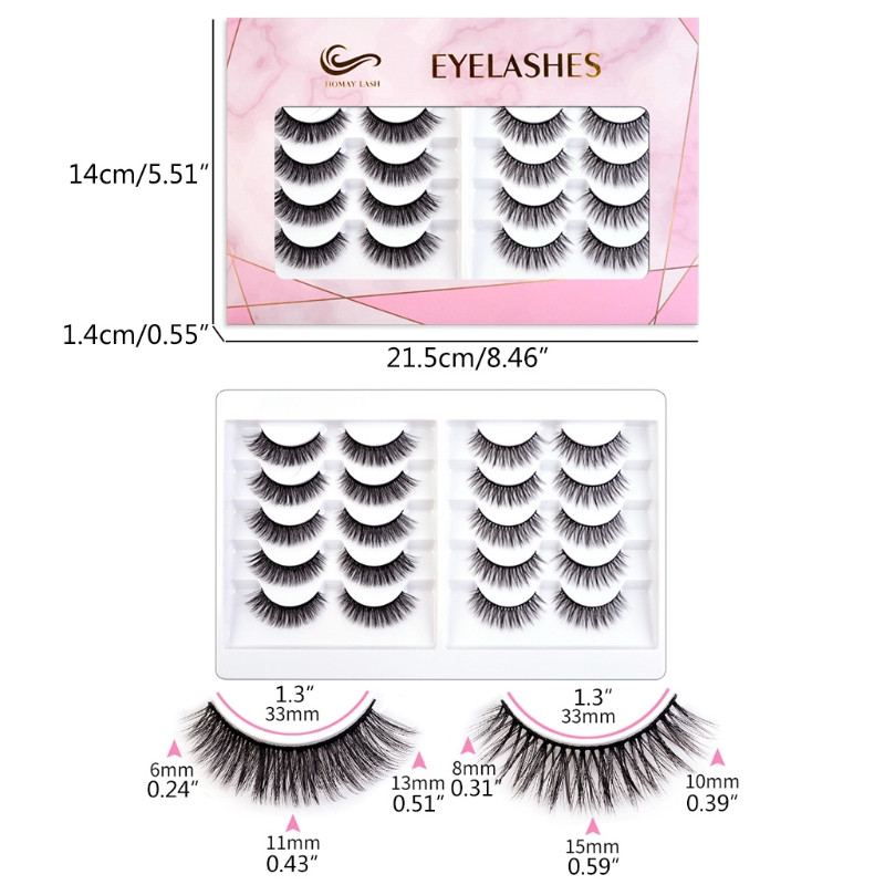 10/14 Pairs Lashes Blakstienos Dirbtinės blakstienos Minkštos dirbtinės blakstienos Dramatiškos apimties natūralios ilgos storos blakstienų priauginimo makiažo priemonė