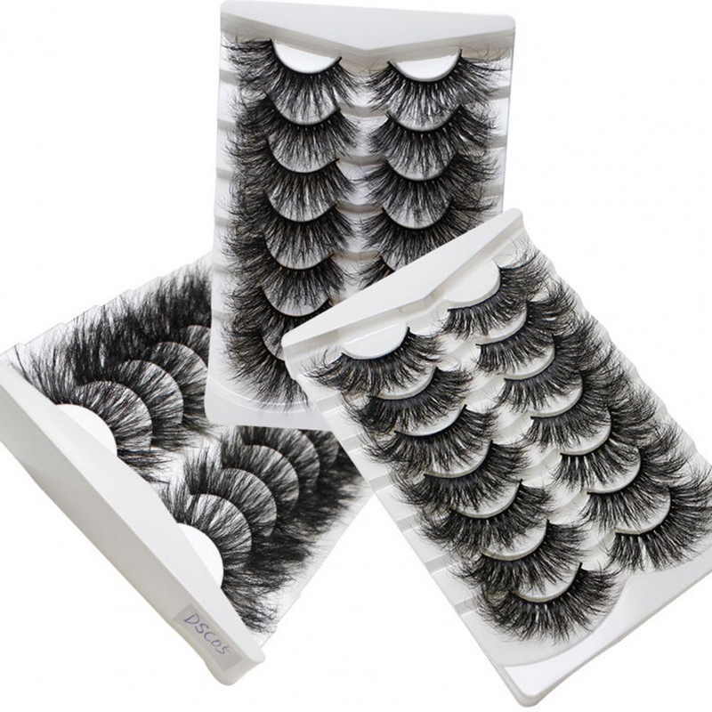 7 pari umjetnih trepavica, prirodne, dramatične, duge, lepršave, lažne volumenske trepavice, alat za šminkanje za zabavu