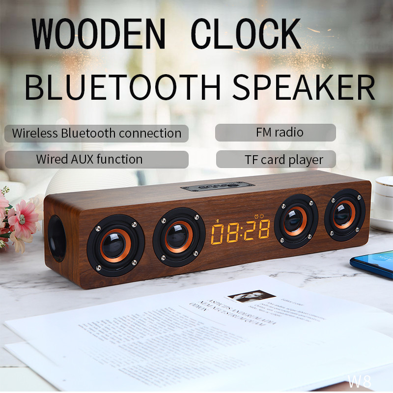Difuzor Bluetooth Coloană portabilă puternică Home Theatre Ceas Alarmă Difuzoare pentru computer Bară de sunet Subwoofer Boom Box Music Center