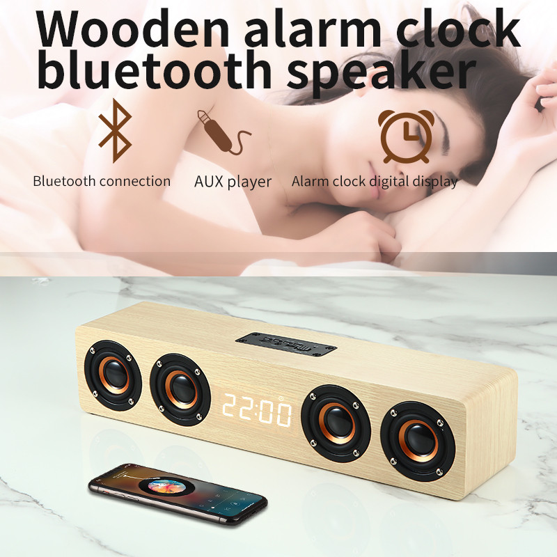 Difuzor Bluetooth Coloană portabilă puternică Home Theatre Ceas Alarmă Difuzoare pentru computer Bară de sunet Subwoofer Boom Box Music Center
