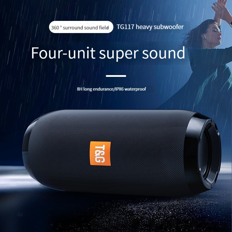 Difuzoare Bluetooth fără fir de mare putere Cutie de sunet portabilă puternică Subwoofer Audio auto Bas Player Mp3 Sistem de sunet Radio FM