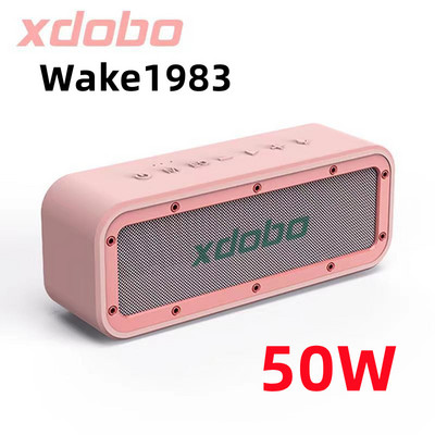 XDOBO 1983 50 W didelės galios „Bluetooth“ žaidimų garsiakalbiai TWS 3D stereo žemųjų dažnių garsiakalbis belaidis garso kolonėlė, nešiojama lauke, atspari vandeniui