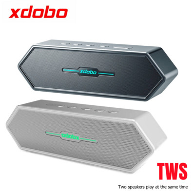 XDOBO 1983 50 W didelės galios „Bluetooth“ žaidimų garsiakalbiai TWS 3D stereo žemųjų dažnių garsiakalbis belaidis garso kolonėlė, nešiojama lauke, atspari vandeniui