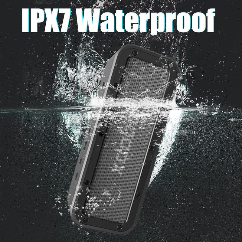 XDOBO 1983 50 W didelės galios „Bluetooth“ žaidimų garsiakalbiai TWS 3D stereo žemųjų dažnių garsiakalbis belaidis garso kolonėlė, nešiojama lauke, atspari vandeniui