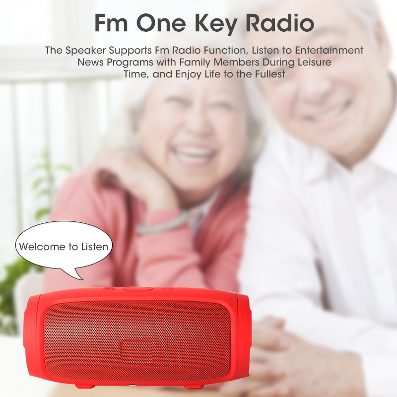Nešiojamas garsiakalbis belaidis su Bluetooth suderinamas žemųjų dažnių garsiakalbis lauko vandeniui atsparus garsiakalbis stereo erdvinio garso palaikymas FM TF