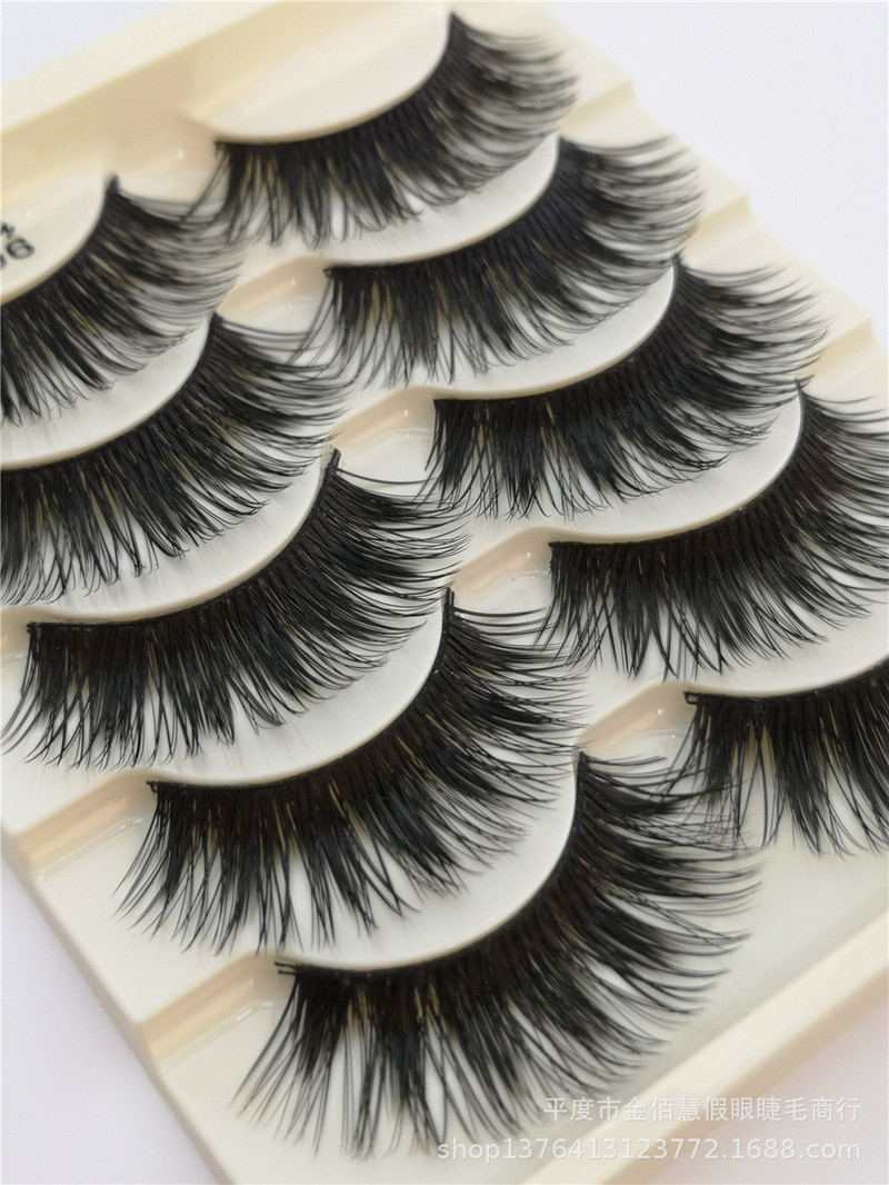 5 perechi de gene false cu mai multe straturi Gene cu volum pufos Efect 3D stratificat reutilizabile, ușor de aplicat, gene false