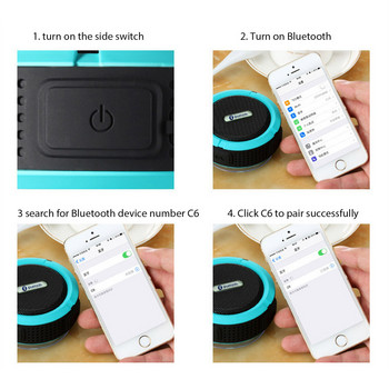 Φορητό ηχείο Bluetooth Ασύρματα αδιάβροχα ηχεία ντους για τηλέφωνο Bluetooth Sound Box Hand Free Ηχείο αυτοκινήτου Μεγάφωνο