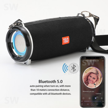 Εξωτερικό ηχείο Bluetooth Ασύρματο μπάσα αδιάβροχη στήλη Φορητό ραδιόφωνο U Disk TF Αναπαραγωγή ήχου HiFi Subwoofer Υπολογιστής Soundbox
