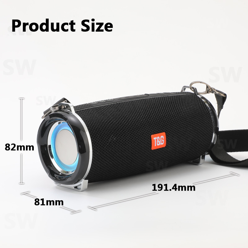 Difuzor Bluetooth pentru exterior Bas fără fir Coloană rezistentă la apă Radio portabil U Disk TF Audio Player HiFi Subwoofer Cutie de sunet pentru computer