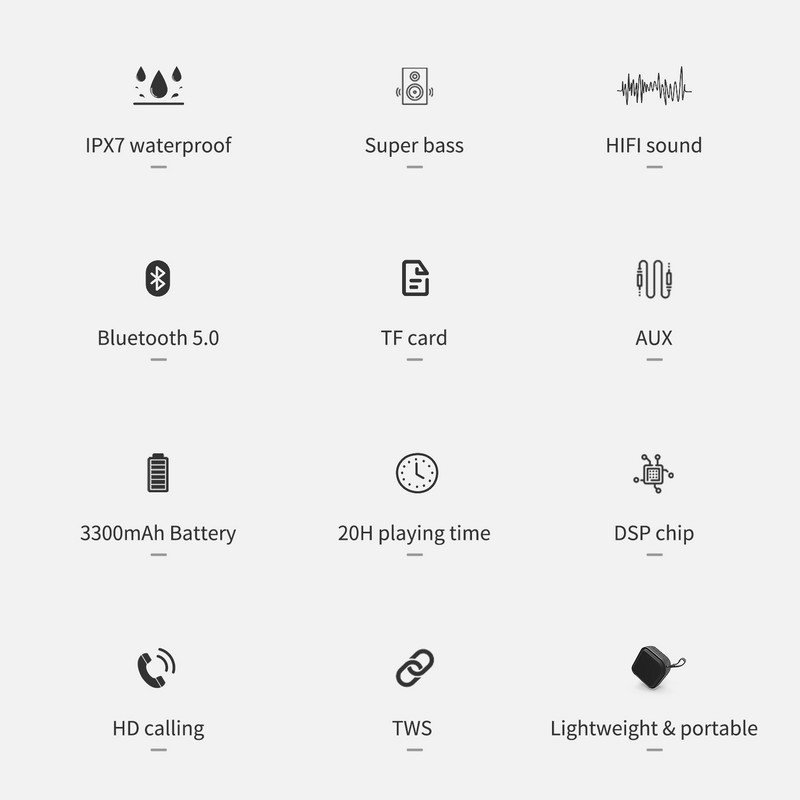 Xdobo Price 1995 Subwoofer Puternic, portabil, impermeabil, inteligent, difuzor Bluetooth, mic, mini cutie muzicală pătrată, suport USB, card TF