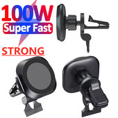 Încărcătoare magnetice fără fir de 100 W Suport telefon pentru ventilație de mașină pentru Masafe iPhone 14 13 12 Pro Max Încărcător Stație de încărcare rapidă