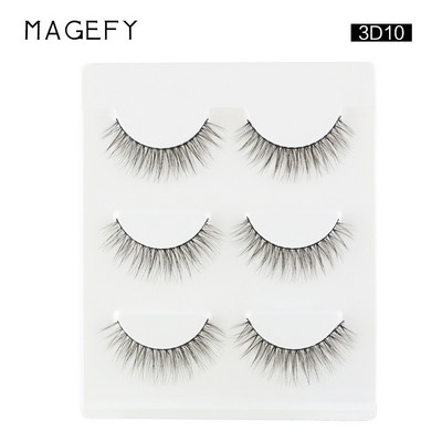 3 para ručno rađenih trepavica 3D meke umjetne dlake od nerca Umjetne trepavice Prirodne duge tanke šminke Umjetne trepavice Alati za produžavanje