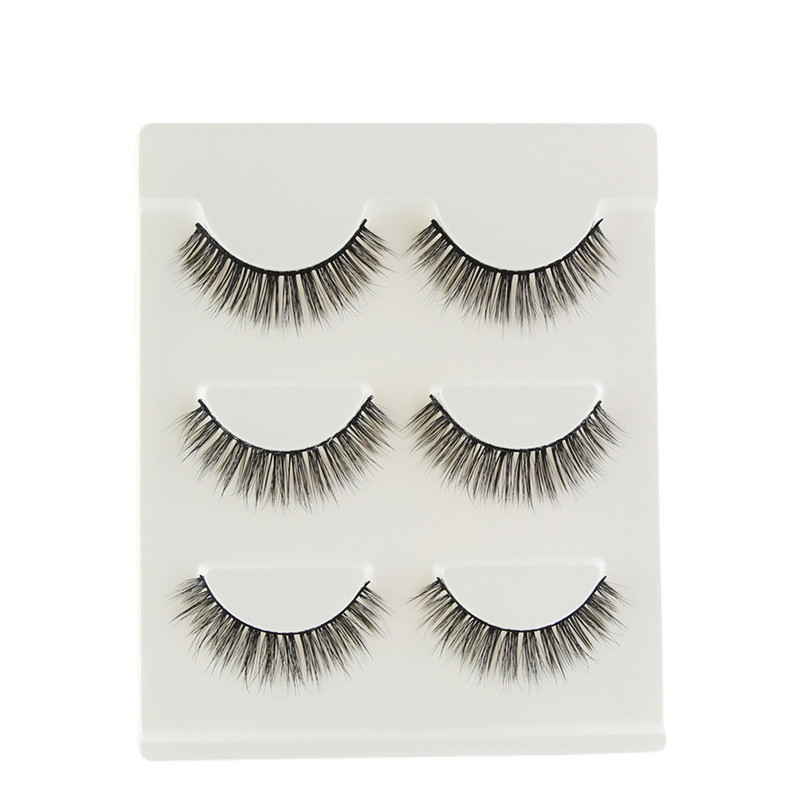 3 para ručno rađenih trepavica 3D meke umjetne dlake od nerca Umjetne trepavice Prirodne duge tanke šminke Umjetne trepavice Alati za produžavanje