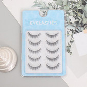 5 poros madingas makiažas Grožis storos netikros blakstienos Dirbtinės blakstienos Universalus akių dekoravimas