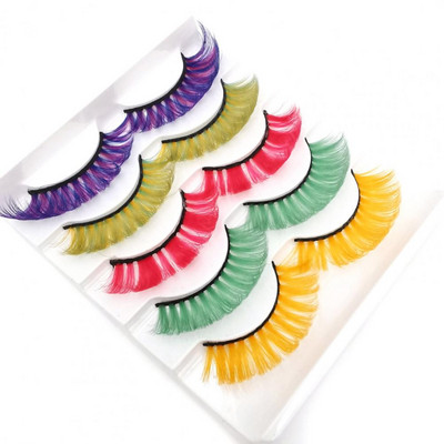 5 pari/kutija Umjetne trepavice Meke, udobne za nošenje, Imitacija nerca, Gusta pretjerana ljepota, Umjetne trepavice za pozornicu