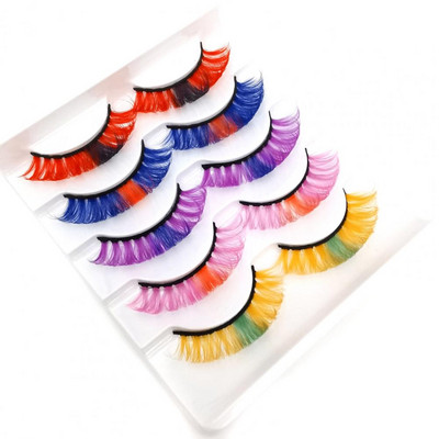 5 pari/kutija Umjetne trepavice Meke, udobne za nošenje, Imitacija nerca, Gusta pretjerana ljepota, Umjetne trepavice za pozornicu