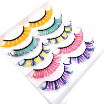 5 pari/kutija Umjetne trepavice Meke, udobne za nošenje, Imitacija nerca, Gusta pretjerana ljepota, Umjetne trepavice za pozornicu