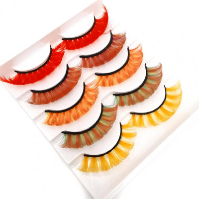 5 pari/kutija Umjetne trepavice Meke, udobne za nošenje, Imitacija nerca, Gusta pretjerana ljepota, Umjetne trepavice za pozornicu