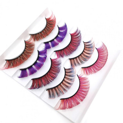 5 pari/kutija Umjetne trepavice Meke, udobne za nošenje, Imitacija nerca, Gusta pretjerana ljepota, Umjetne trepavice za pozornicu