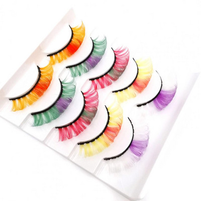 5 pari/kutija Umjetne trepavice Meke, udobne za nošenje, Imitacija nerca, Gusta pretjerana ljepota, Umjetne trepavice za pozornicu