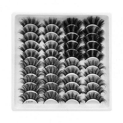 Fluffy 20 pari nježnih umjetnih trepavica bez mirisa Jednostavna upotreba Umjetne trepavice koje se ne truse za žene