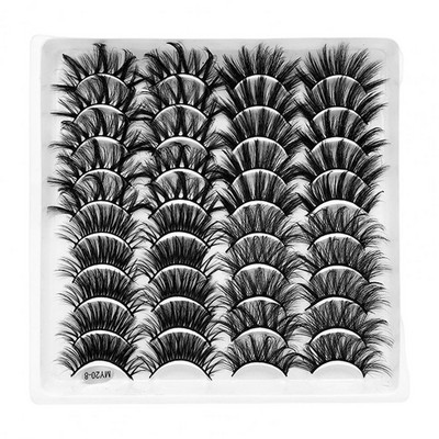 Fluffy 20 pari nježnih umjetnih trepavica bez mirisa Jednostavna upotreba Umjetne trepavice koje se ne truse za žene