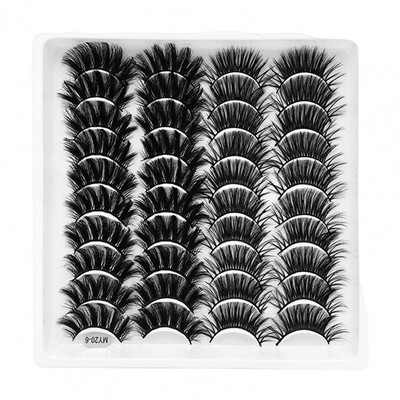 Fluffy 20 pari nježnih umjetnih trepavica bez mirisa Jednostavna upotreba Umjetne trepavice koje se ne truse za žene