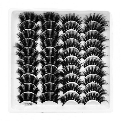 Fluffy 20 pari nježnih umjetnih trepavica bez mirisa Jednostavna upotreba Umjetne trepavice koje se ne truse za žene