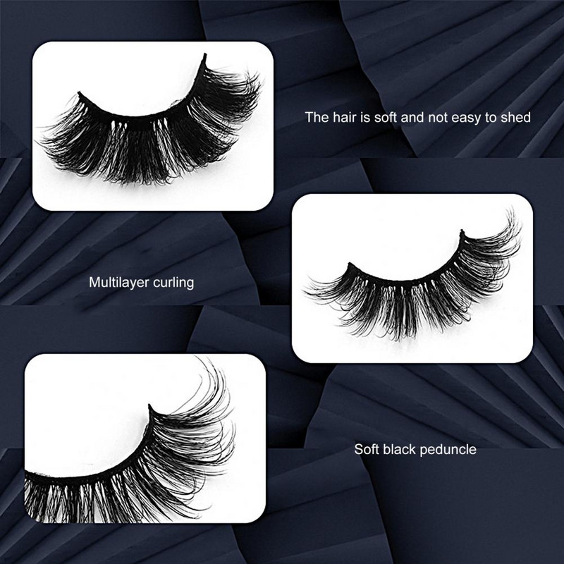 Fluffy 20 pari nježnih umjetnih trepavica bez mirisa Jednostavna upotreba Umjetne trepavice koje se ne truse za žene