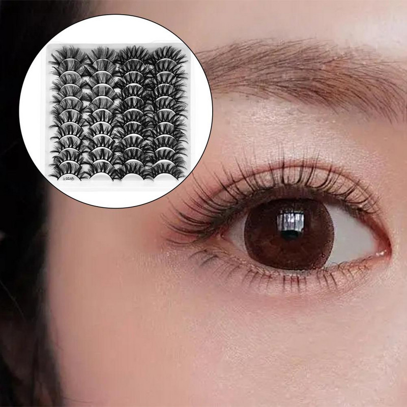 Fluffy 20 pari nježnih umjetnih trepavica bez mirisa Jednostavna upotreba Umjetne trepavice koje se ne truse za žene