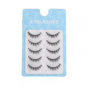 Gene 5 perechi Frumusețe premium Machiaj convenabil Gene artificiale Accesorii pentru viața de zi cu zi