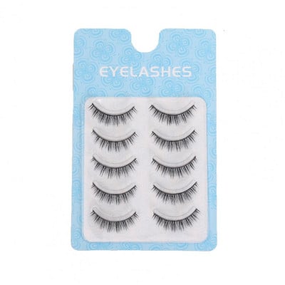 Gene 5 perechi Frumusețe premium Machiaj convenabil Gene artificiale Accesorii pentru viața de zi cu zi