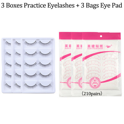 Komplet za obuku nadogradnje trepavica za početnike Vježbajte umjetne trepavice Silikonska manekenska glava Vaga Jastučići za oči Setovi za nadogradnju trepavica