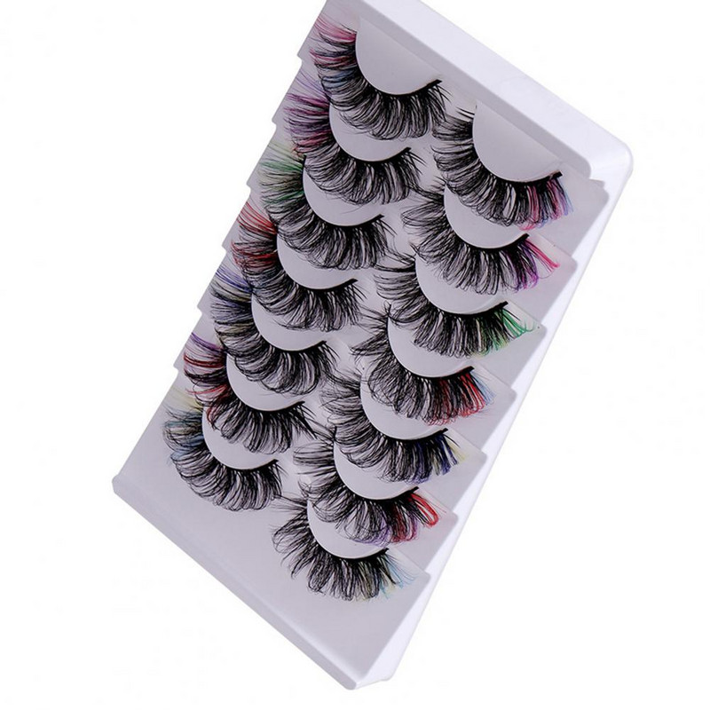 Dirbtinių blakstienų madingos spalvos išskirtinis makiažas Dirbtinių blakstienų reikmenys klubui