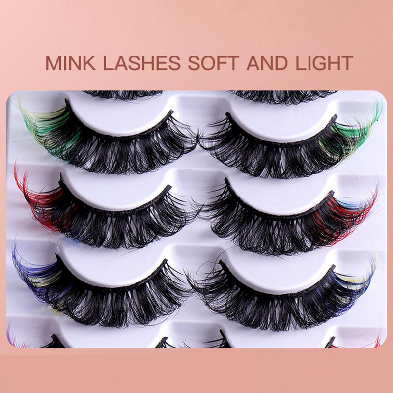 Dirbtinių blakstienų madingos spalvos išskirtinis makiažas Dirbtinių blakstienų reikmenys klubui