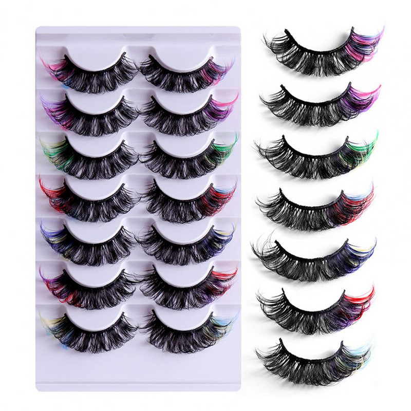 Dirbtinių blakstienų madingos spalvos išskirtinis makiažas Dirbtinių blakstienų reikmenys klubui